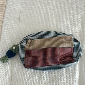 Striped Multicolor Pouch with Tassel